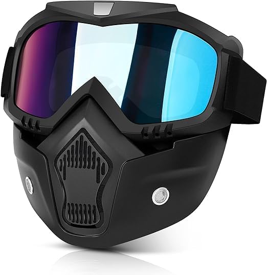 3-in-1 Bike Protection Gear: Goggles, Mask, & Shield