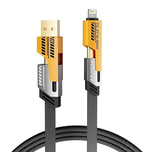 Type-C braided cable (1 meter) for fast charging (65W) compatible with iPhone and Android