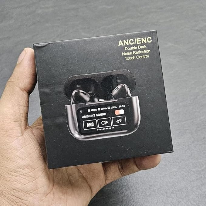 Airpods Pro with Touch Display 2 (Black, True Wireless)