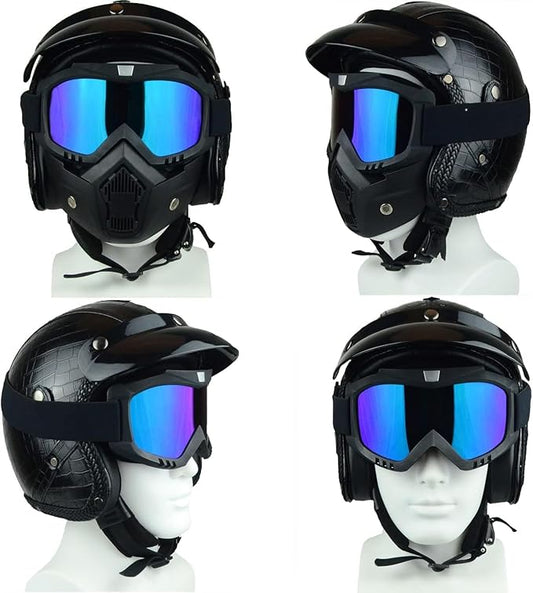 3-in-1 Bike Protection Gear: Goggles, Mask, & Shield