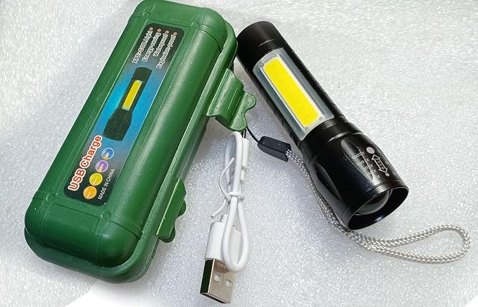 Rechargeable USB LED Flashlight (1 piece)